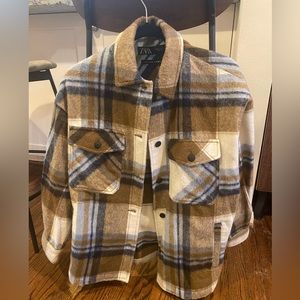 Zara plaid shacket